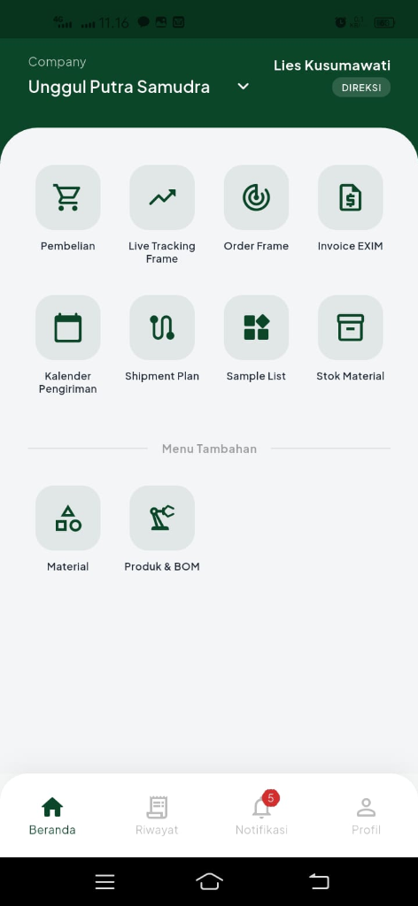 Mobile App Unggul Putra Samudra